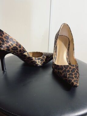 Andrea Collection Leopard Print Pointed Toe High Heels - Brown & Black